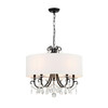 Crystorama 6625-MK-CL-MWP Othello Matte Black 5 Light Chandelier