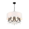 Crystorama 6625-MK-CL-MWP Othello Matte Black 5 Light Chandelier