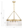 Crystorama EMO-5406-MG Emory Modern Gold 8 Light Chandelier