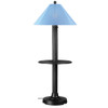 Patio Living Concepts 39-690 Catalina Floor Table Lamp 39690 with 3" black body and sky blue Sunbrella shade fabric