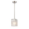 ELK HOME 67865/1 Ice Blocks 6'' Wide 1-Light Mini Pendant - Satin Nickel