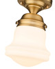 Z-LITE 735F1-HBR 1 Light Flush Mount, Heritage Brass