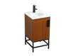 Elegant Decor VF48818MTK 18 inch single bathroom vanity in teak