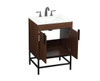 Elegant Decor VF48824MWT 24 inch single bathroom vanity in walnut