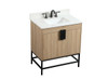 Elegant Decor VF48830MW-BS 30 inch single bathroom vanity in mango wood with backsplash