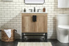 Elegant Decor VF48830NT-BS 30 inch single bathroom vanity in natural oak with backsplash