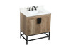 Elegant Decor VF48830NT-BS 30 inch single bathroom vanity in natural oak with backsplash