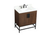 Elegant Decor VF48830MWT-BS 30 inch single bathroom vanity in walnut with backsplash