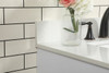 Elegant Decor VF48830MWH-BS 30 inch single bathroom vanity in white with backsplash