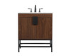 Elegant Decor VF48830MWT 30 inch single bathroom vanity in walnut Elegant Decor VF48830MWT 30 inch single bathroom vanity in walnut