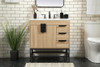 Elegant Decor VF48832MW-BS 32 inch single bathroom vanity in mango wood with backsplash