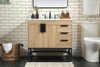 Elegant Decor VF48836MW-BS 36 inch single bathroom vanity in mango wood with backsplash