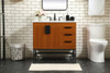 Elegant Decor VF48836MTK-BS 36 inch single bathroom vanity in teak with backsplash