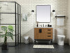 Elegant Decor VF48836WB 36 inch single bathroom vanity in walnut brown
