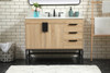 Elegant Decor VF48842MW-BS 42 inch single bathroom vanity in mango wood with backsplash