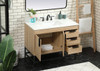 Elegant Decor VF48842MW-BS 42 inch single bathroom vanity in mango wood with backsplash