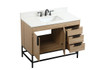 Elegant Decor VF48842MW-BS 42 inch single bathroom vanity in mango wood with backsplash