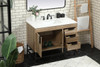 Elegant Decor VF48842NT-BS 42 inch single bathroom vanity in natural oak with backsplash