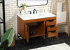 Elegant Decor VF48842MTK-BS 42 inch single bathroom vanity in teak with backsplash