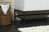 Elegant Decor VF48842MWH-BS 42 inch single bathroom vanity in white with backsplash