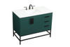 Elegant Decor VF48842MGN 42 inch single bathroom vanity in green
