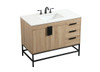 Elegant Decor VF48842MW 42 inch single bathroom vanity in mango wood