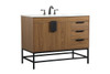 Elegant Decor VF48842WB 42 inch single bathroom vanity in walnut brown Elegant Decor VF48842WB 42 inch single bathroom vanity in walnut brown