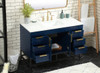 Elegant Decor VF488W48MBL-BS 48 inch single bathroom vanity in blue with backsplash