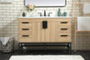 Elegant Decor VF488W48MW-BS 48 inch single bathroom vanity in mango wood with backsplash