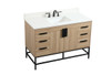 Elegant Decor VF488W48MW-BS 48 inch single bathroom vanity in mango wood with backsplash