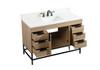 Elegant Decor VF488W48MW-BS 48 inch single bathroom vanity in mango wood with backsplash