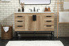 Elegant Decor VF488W48NT-BS 48 inch single bathroom vanity in natural oak with backsplash