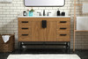 Elegant Decor VF488W48WB-BS 48 inch single bathroom vanity in walnut brown with backsplash