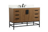 Elegant Decor VF488W48WB-BS 48 inch single bathroom vanity in walnut brown with backsplash