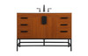Elegant Decor VF488W48MTK 48 inch single bathroom vanity in teak