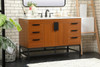 Elegant Decor VF488W48MTK 48 inch single bathroom vanity in teak