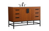 Elegant Decor VF488W48MTK 48 inch single bathroom vanity in teak