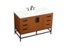 Elegant Decor VF488W48MTK 48 inch single bathroom vanity in teak