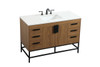 Elegant Decor VF488W48WB 48 inch single bathroom vanity in walnut brown