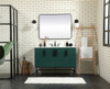 Elegant Decor VF48848MGN-BS 48 inch single bathroom vanity in green with backsplash