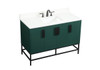 Elegant Decor VF48848MGN-BS 48 inch single bathroom vanity in green with backsplash