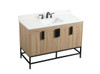 Elegant Decor VF48848MW-BS 48 inch single bathroom vanity in mango wood with backsplash