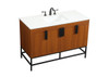 Elegant Decor VF48848MTK 48 inch single bathroom vanity in teak