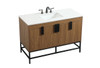 Elegant Decor VF48848WB 48 inch single bathroom vanity in walnut brown