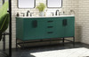 Elegant Decor VF48860DMGN 60 inch double bathroom vanity in green