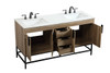 Elegant Decor VF48860DNT 60 inch double bathroom vanity in natural oak Elegant Decor VF48860DNT 60 inch double bathroom vanity in natural oak
