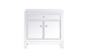 Elegant Decor MF71034WH 29 inch mirrored cabinet in white