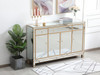 Elegant Decor MF72001G 56 inch mirrored credenza in gold