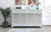 Elegant Decor MF72001WH 56 inch mirrored credenza in white