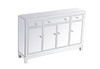 Elegant Decor MF72001WH 56 inch mirrored credenza in white